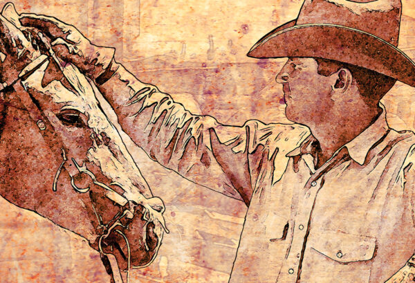 Horse and Cowboy - Image 2